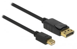 DELOCK 82438 | DELOCK καλώδιο Mini DisplayPort 1.2 σε DisplayPort 82438, 4K, 2m, μαύρο