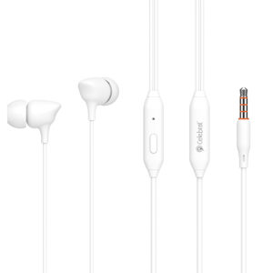 CELEBRAT G7-WH | CELEBRAT earphones με μικρόφωνο G7, 3.5mm, 1.2m, λευκά