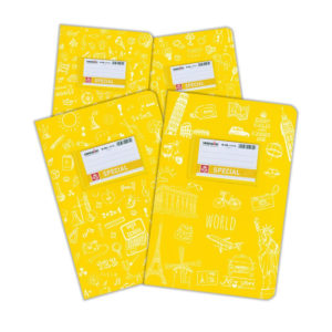Doodle Yellow Striped Notebook 17x25 50 sheets (4304) (TYP4304)