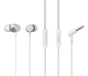 CELEBRAT D10-WH | CELEBRAT earphones με μικρόφωνο D10, 3.5mm, 1.2m, λευκά