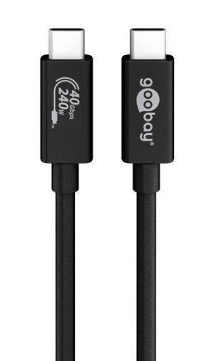 GOOBAY 61716 | GOOBAY καλώδιο USB-C 61716, USB4 Gen 3x2, 240W, 40Gbps, 8K, 0.7m, μαύρο