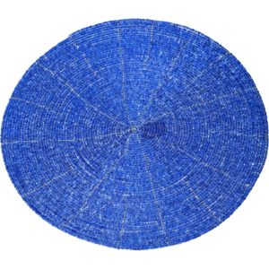 JK Home Décor - Σουπλά Χάντρινο Mπλε 25cm 1τμχ