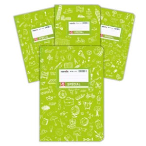 Doodle Light Green Striped Notebook 17x25 50 sheets (4306) (TYP4306)