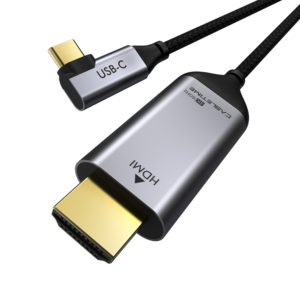CABLETIME 5210131038277 | CABLETIME καλώδιο USB-C 90 Degree σε HDMI C160, Coaxial, 4K, 1.8m, μαύρο