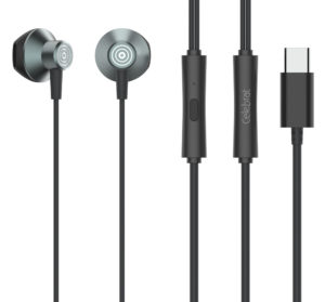 CELEBRAT D14-BK | CELEBRAT earphones με μικρόφωνο D14, USB-C, 1.2m, μαύρα