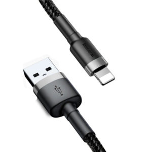 Baseus Cafule Braided USB to Lightning Cable Black 3m (CALKLF-RG1) (BASCALKLFRG1)