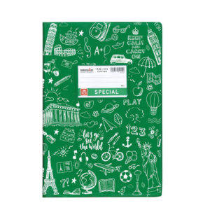 Doodle Explanation Green Striped Notebook 17x25 50 sheets (4323) (TYP4323)