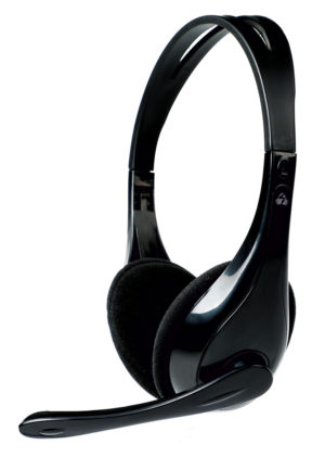 POWERTECH PT-734 | POWERTECH Headphones με μικρόφωνο PT-734 105dB, 40mm, 3.5mm, 1.8m, μαύρο