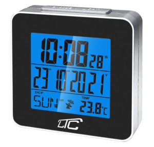 LTC LXSTP04C | LTC ψηφιακό ρολόι LXSTP04C με ξυπνητήρι & θερμόμετρο, επιτραπέζιο, μαύρο