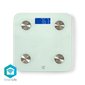 Nedis Smart Scale with Body Fat Monitor in White (WIFIHS10WT) (NEDWIFIHS10WT)