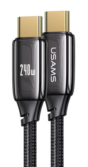 USAMS SJ581USB01 | USAMS καλώδιο USB-C US-SJ581, 240W/5A, PD3.1, 2m, μαύρο