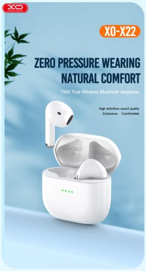 XO X22 TWS Bluetooth White Headset