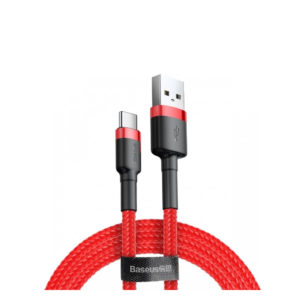 Baseus Cafule Braided USB 2.0 Cable USB-C male - USB-A male Red 1m (CATKLF-B09) (BASCATKLFB09)