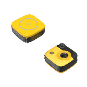 PR223 mini camera digital display fast charging power bank 10000mAh (Black & Yellow)