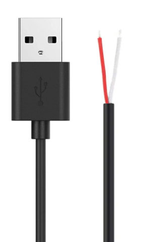 POWERTECH CAB-U157 | POWERTECH καλώδιο USB CAB-U157 με ελεύθερα άκρα, 1m, μαύρο