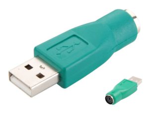 POWERTECH CAB-U020 | POWERTECH αντάπτορας USB 2.0 αρσενικό σε PS2 θηλυκό CAB-U020, πράσινος