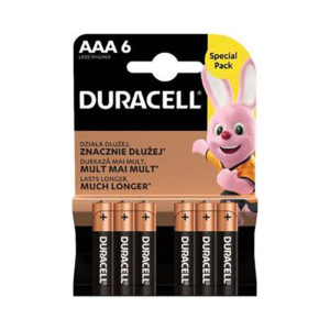 Duracell Alkaline Batteries AAA 1.5V 6pcs (DAAALR03MN24006) (DURDAAALR03MN24006)