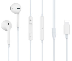 CELEBRAT G17-WH | CELEBRAT earphones με μικρόφωνο G17, Lightning, 1.2m, λευκά