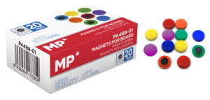 MP PA488-01 | MP χρωματιστός μαγνήτης PA488-01, 20mm, 12τμχ