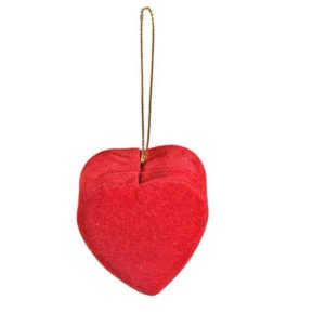 JK Home Décor - Κουτί Καρδιά Υφασμάτινο Κόκκινο S/6 5x5cm 1τμχ