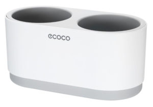 ECOCO E1811 | ECOCO βάση οδοντόβουρτσας και σεσουάρ μαλλιών E1811, λευκή-γκρι
