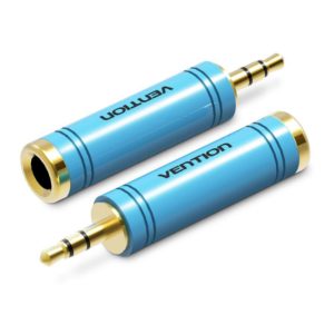 VENTION 3.5mm Male to 6.5mm Female Audio Adapter Blue Metal Type (VAB-S04-L) (VENVAB-S04-L)