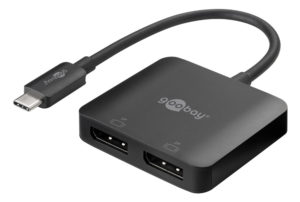 GOOBAY 60171 | GOOBAY αντάπτορας USB-C σε 2x DisplayPort 60171, 2x 4K, HDR, μαύρος