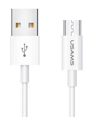 USAMS SJ284USB01 | USAMS καλώδιο Micro USB σε USB US-SJ284, 2A, 1m, λευκό