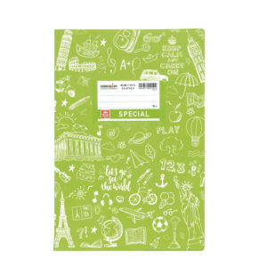 Doodle Explanation Light Green Striped Notebook 17x25 50 sheets (4328) (TYP4328)