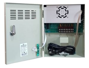 POWERTECH CP1209-20A-B | POWERTECH τροφοδοτικό CP1209-20A-B για CCTV-Alarm, DC12V 20A, 9 κανάλια