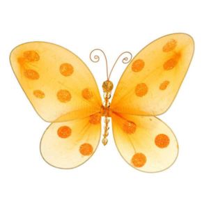 JK Home Décor - Πεταλουδα Πορτοκαλί 27x18cm 5τμχ