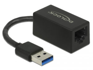 DELOCK 65903 | DELOCK αντάπτορας USB 3.1 σε RJ45 65903, Gen 1, 1000Mbps, 12cm, μαύρος