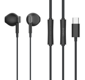 CELEBRAT D12-BK | CELEBRAT earphones με μικρόφωνο D12, USB-C, 1.2m, μαύρα