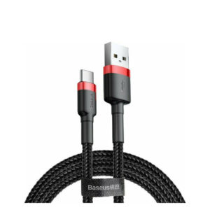 Baseus Cafule Braided USB 2.0 Cable USB-C male - USB-A male Black 2m (CATKLF-C91) (BASCATKLF-C91)