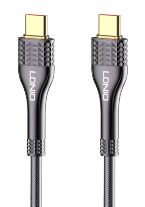 LDNIO 5210131078648 | LDNIO καλώδιο USB-C σε USB-C LC651C, 65W, 1m, γκρι