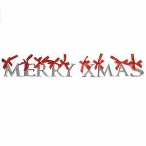 JK Home Décor - Merry Christmas Γραμματα Ασημί 1τμχ