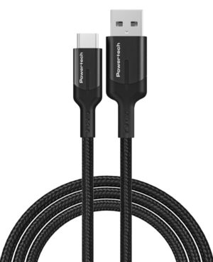 POWERTECH PTR-0134 | POWERTECH καλώδιο USB σε USB-C PTR-0134 PD 60W, 5Gbps, copper, 1m, μαύρο