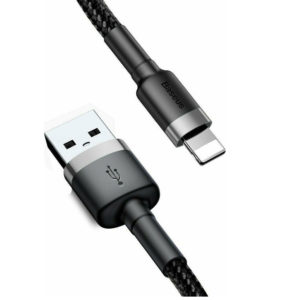 Baseus Cafule Braided USB to Lightning Cable Black 2m (CALKLF-CG1) (BASCALKLF-CG1)
