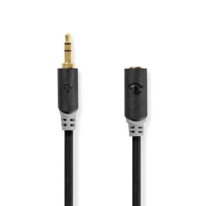 Nedis Cable 3.5mm male - 3.5mm female Black 3m (CABW22050AT30) (NEDCABW22050AT30)
