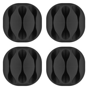 GOOBAY 70398 | GOOBAY οργανωτές καλωδίων σιλικόνης 70398, 3 θέσεων, Φ5.4mm, μαύρο, 4τμχ