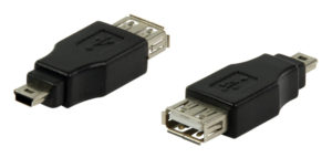 POWERTECH CAB-U141 | POWERTECH adapter USB 2.0 (F) σε USB Mini (Μ) CAB-U141, μαύρο