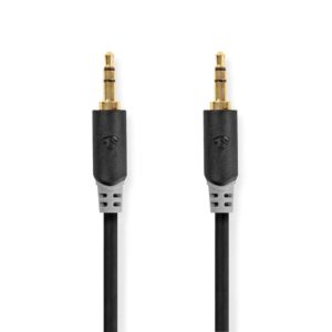 Nedis Cable 3.5mm male - 3.5mm male Black 0.5m (CABW22000AT05) (NEDCABW22000AT05)