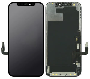 TW INCELL ILCD-023 | TW INCELL LCD για iPhone 12/12 Pro, camera-sensor ring, earmesh, μαύρη