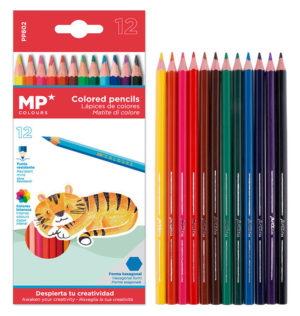 MP PP802 | MP χρωματιστές ξυλομπογιές PP802, 12τμχ
