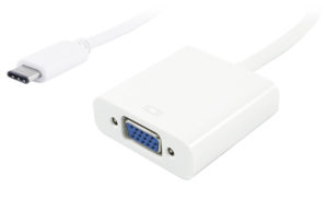 POWERTECH PTH-034 | POWERTECH αντάπτορας USB Type-C σε VGA PTH-034, Full HD, λευκό