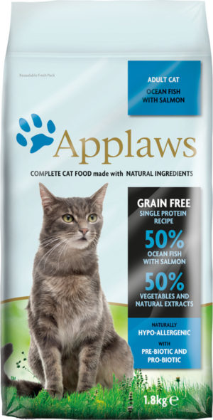 Applaws Adult Cat Ocean Fish & Salmon 1.8kg | Ξηρά Τροφή Γάτας Grain Free με Ψάρια & Σολομό