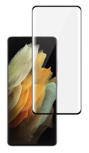 POWERTECH για Samsung S21 Ultra 5G Μαύρο | Προστασία Οθόνης Κινητού Full Face Tempered Glass 3D Full Glue