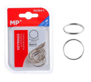 MP PA354-1 | MP μεταλλικοί κρίκοι κλειδιών PA354-1, 28mm, 10τμχ