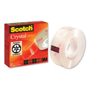 3M SCOTCH CLEAR TRANC.TAPE BOXED 600 19X33m (MMM6001933)