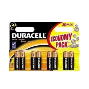 Duracell Alkaline Batteries AA 1.5V 8pcs (DBAALR6) (DURDBAALR6)